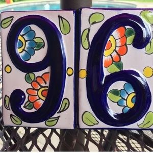 Talavera Style TWO Tiles #9 and/or #6 Mexico
NWT